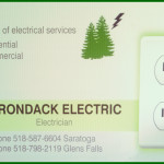 New Adirondack Electric Business Card